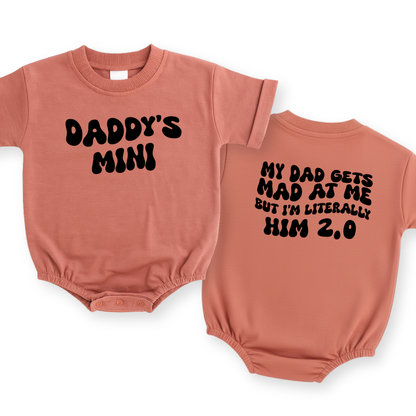 Daddy's Mini Baby Romper - Funny "Him 2.0" Infant Bodysuit