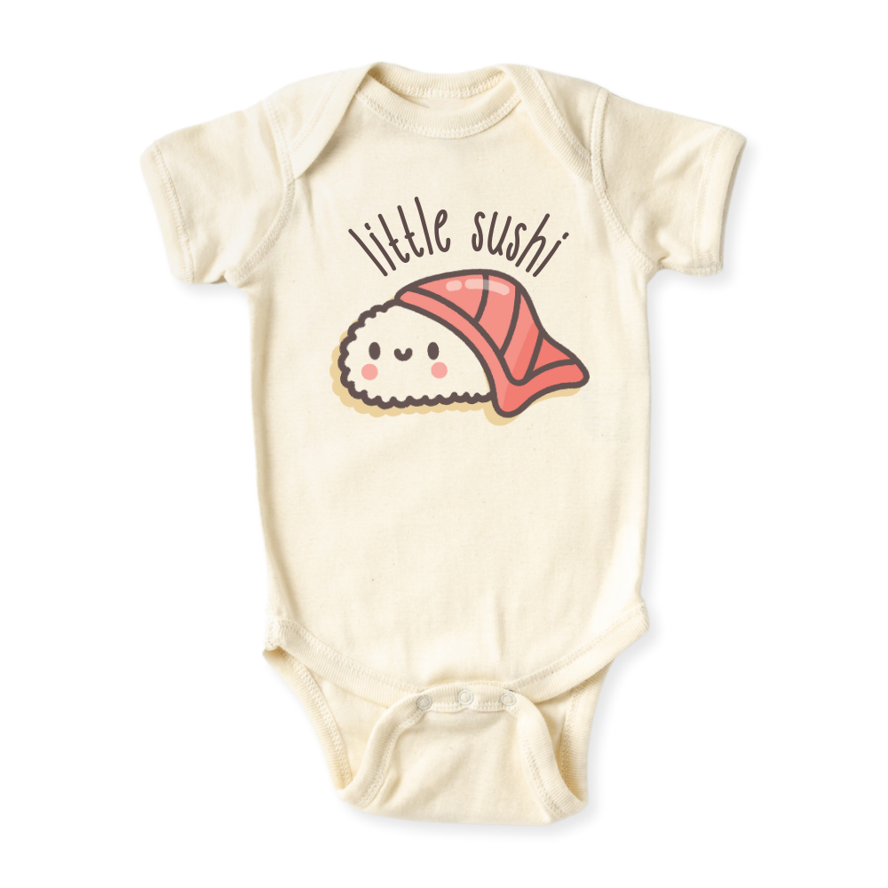 baby onesie onsie clothes girl boy funny newborn gifts outfit toddler infant jersey apparel daddy shirt baby shower kids unisex bodysuit little cute cool clothing mommy cotton newborn sushi foodie food pun japanese kawaii
