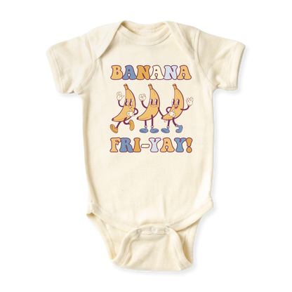 Banan Fri-Yay! Shirt Banana Baby Bodysuit, Kids & Toddler T-Shirt – Funny Friday Outfit