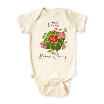 baby onesie onsie clothes girl boy funny newborn gifts outfit toddler infant apparel shirt baby shower kids unisex bodysuit little cute cool clothing lunar new year vietnamese baby viet Tet Ta Banh Chung sticky rice