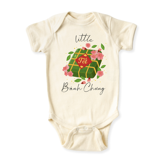 baby onesie onsie clothes girl boy funny newborn gifts outfit toddler infant apparel shirt baby shower kids unisex bodysuit little cute cool clothing lunar new year vietnamese baby viet Tet Ta Banh Chung sticky rice