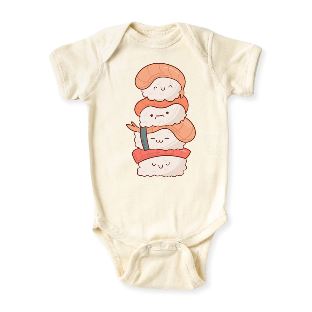Sushi Baby Bodysuit, Sushi Graphic Tee, Natural Sweatshirt