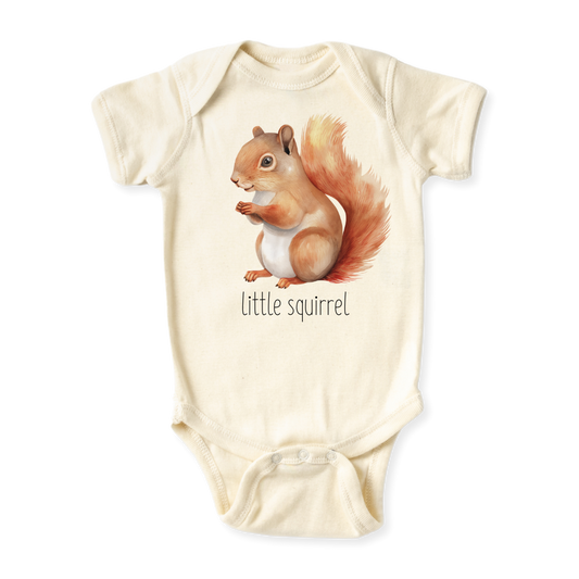 baby onesie onsie clothes girl boy funny newborn gifts outfit toddler infant apparel shirt baby shower kids unisex bodysuit little cute cool clothing mommy cotton newborn personalized squirrel chestnut fall animals