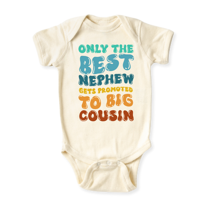 Big Cousin Baby Bodysuit, Toddler & Kids T-Shirt - Gift for Nephew or Cousin Announcement Outfit