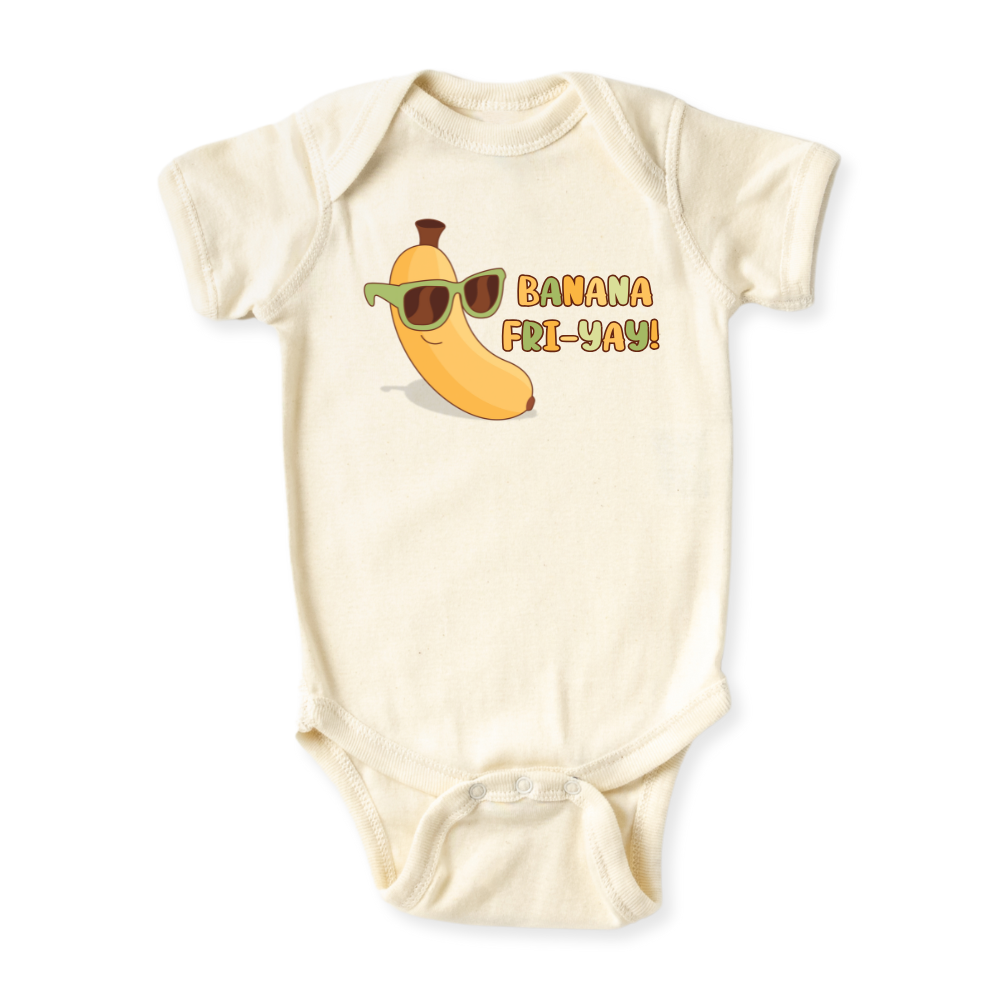 Banana Fri-Yay! Shirt Banana Baby Bodysuit, Kids & Toddler T-Shirt Sunglasses Funny Friday Outfit