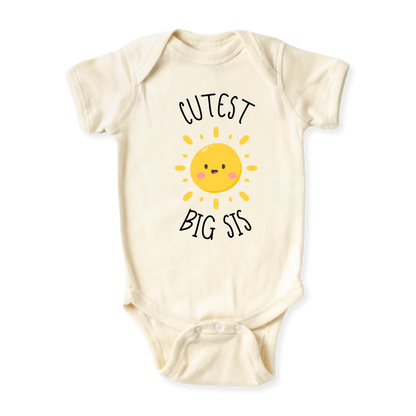 Cutest Big Sis T-Shirt, Sister Matching Baby Bodysuit