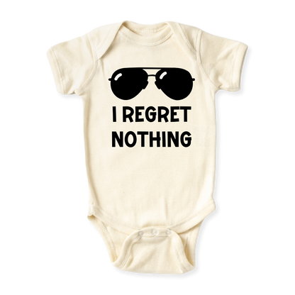 Funny Baby Bodysuit I Regret Nothing Tshirt for Kids Toddler Tee Funny Gift for Boys Outfit