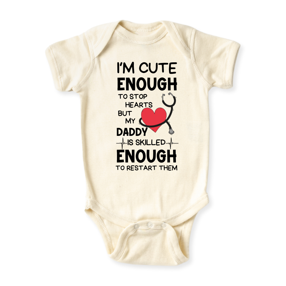 Heart Surgeon Tshirt Gift for Dad, Cute Baby Bodysuit, Heart Doctor Shirt for Kids Toddler Tee