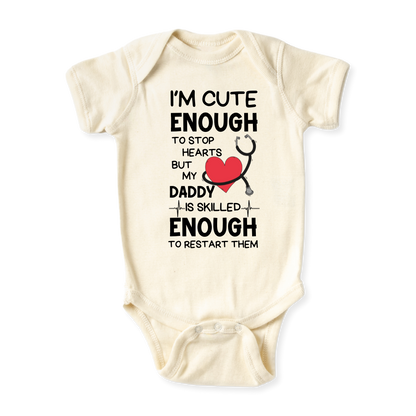 Heart Surgeon Tshirt Gift for Dad, Cute Baby Bodysuit, Heart Doctor Shirt for Kids Toddler Tee