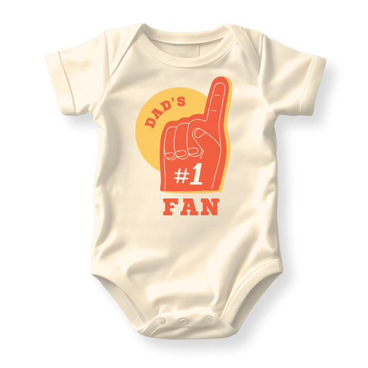 Dad's #1 Fan Baby Onesie Cute Onesie for Newborn Gift for Dad