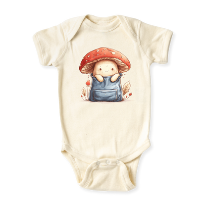 Mushroom Pocket Graphic Tee, Baby Bodysuit