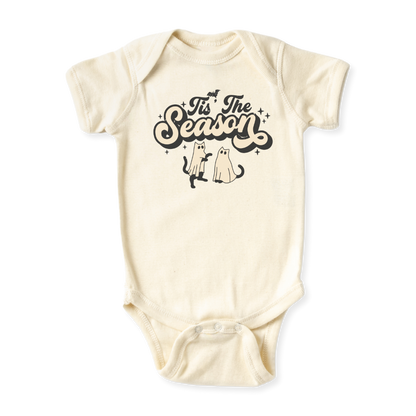 Tis the Season Cat Halloween Baby Bodysuit Funny Tshirt for Kids Toddler Tee Cat Gift for Baby Clothes