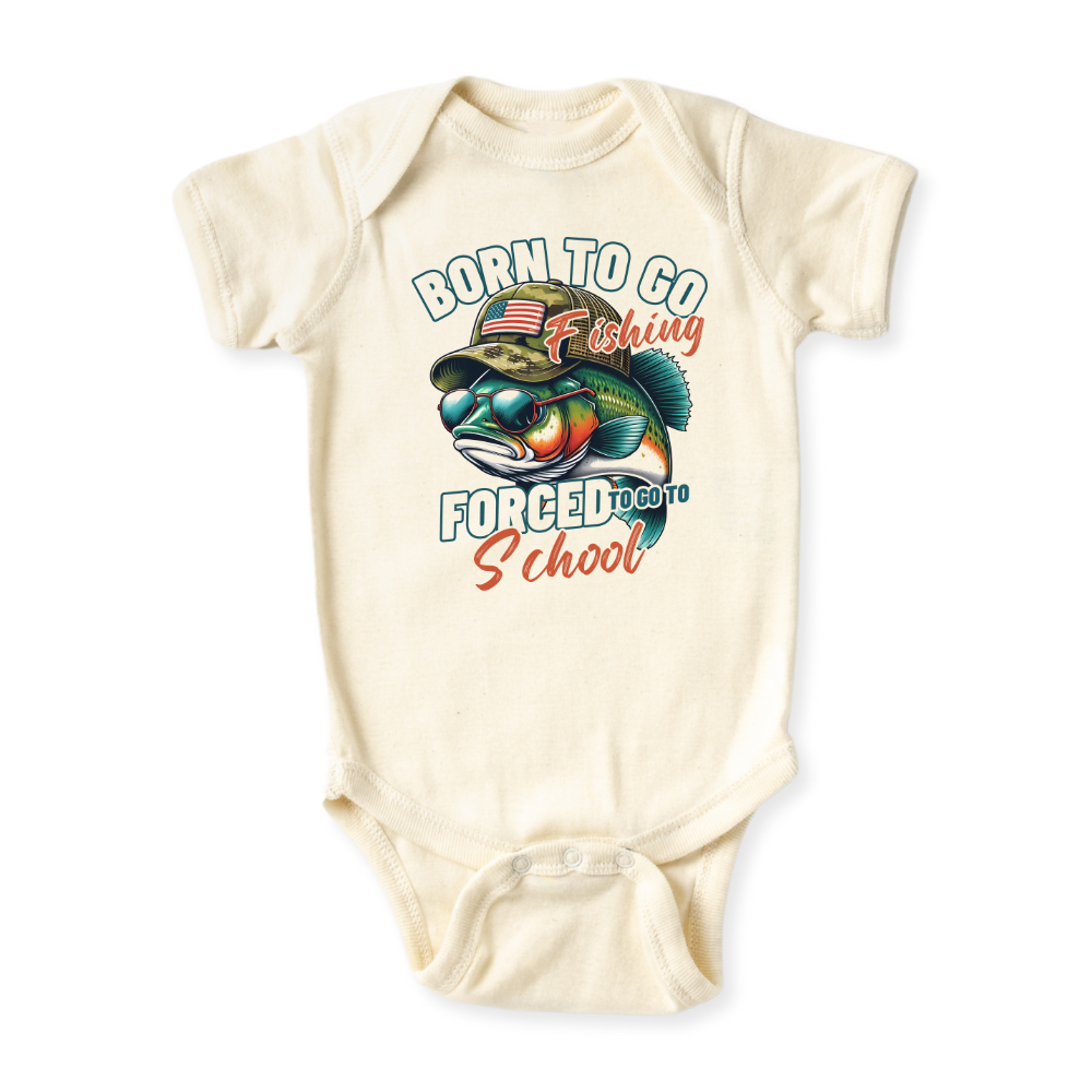Born to Go Fishing Tshirt for Kids Toddler Tee Funny Fishing Outfit
