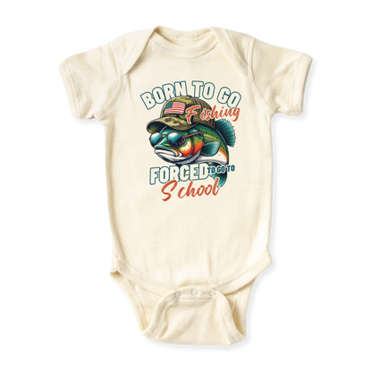 Born to Go Fishing Tshirt for Kids Toddler Tee Funny Fishing Outfit