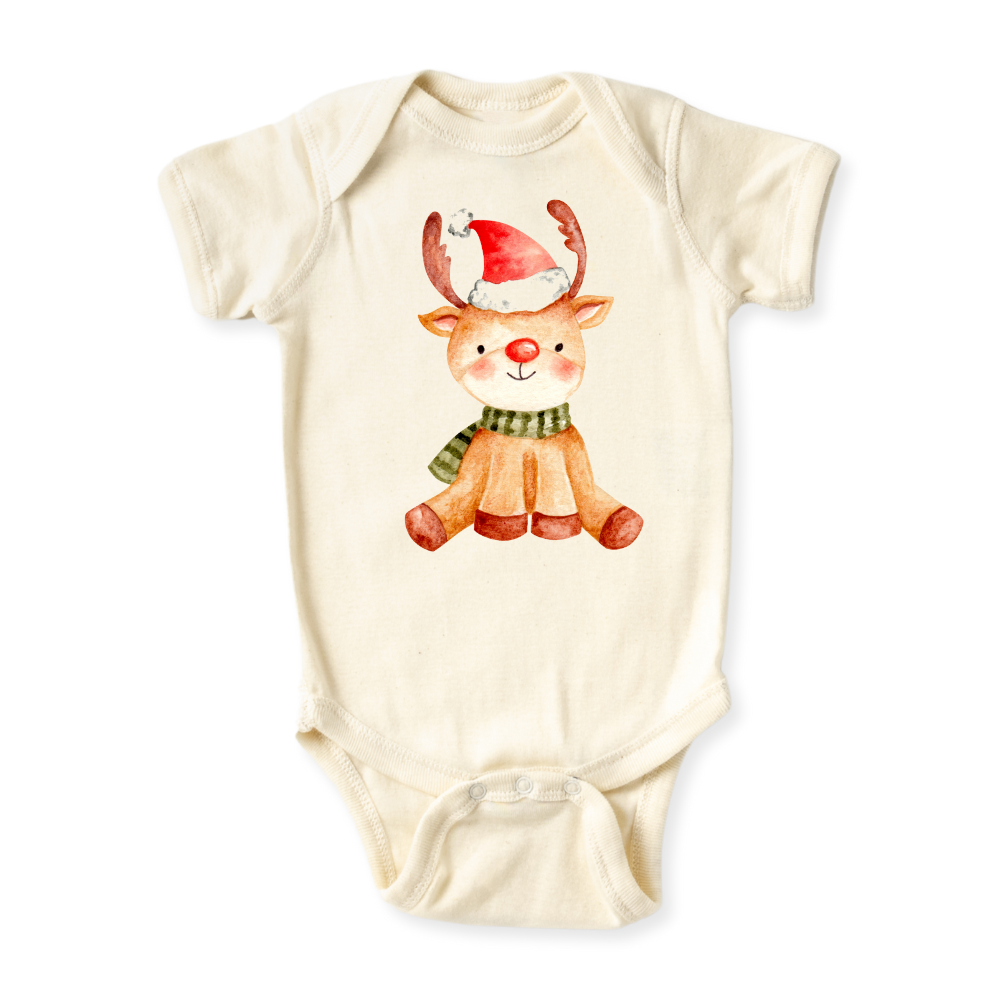 baby onesie onsie clothes girl boy funny newborn gifts outfit toddler infant apparel shirt baby shower kids unisex bodysuit little cute cool clothing my first christmas tree xmas santa claus reindeer animals