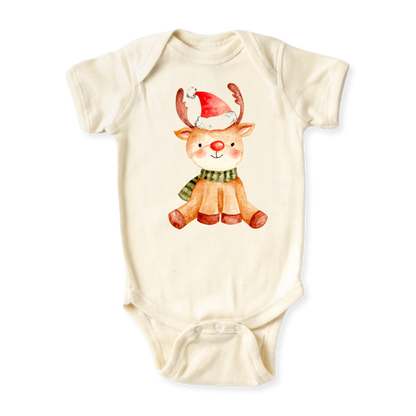 baby onesie onsie clothes girl boy funny newborn gifts outfit toddler infant apparel shirt baby shower kids unisex bodysuit little cute cool clothing my first christmas tree xmas santa claus reindeer animals