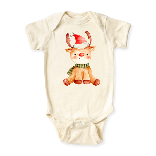 baby onesie onsie clothes girl boy funny newborn gifts outfit toddler infant apparel shirt baby shower kids unisex bodysuit little cute cool clothing my first christmas tree xmas santa claus reindeer animals