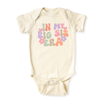 In My Big Sis Era Big Sister Tshirt Sister Baby Bodysuit Toddler & Kids T-Shirt, Big Sister Announcement