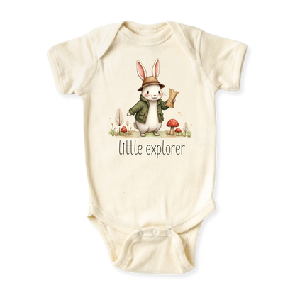 baby onesie onsie clothes girl boy funny newborn gifts outfit toddler infant apparel shirt baby shower kids unisex bodysuit little cute cool clothing mommy cotton newborn personalized explorer bunny rabbit animals