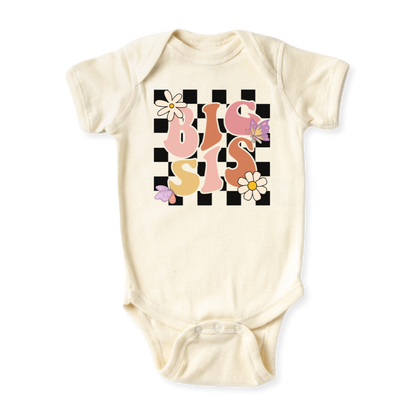Retro Big Sis Tshirt Cute Sister Tee Big Sister Outfit for Girls