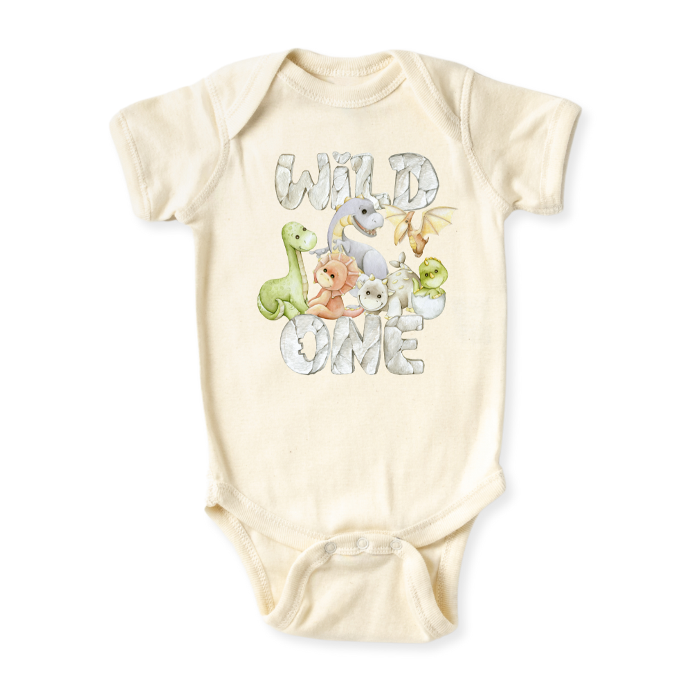 Wild One Tshirt Dinosaur Baby Bodysuit Toddler & Kids T-Shirt, Dinosaur Outfit Dino Baby Clothes
