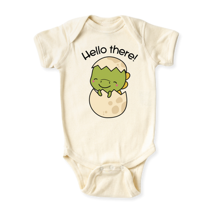 Hello There Dinosaur Baby Bodysuit Toddler & Kids T-Shirt, Dino Baby Clothes, Dino Shirt for Boys