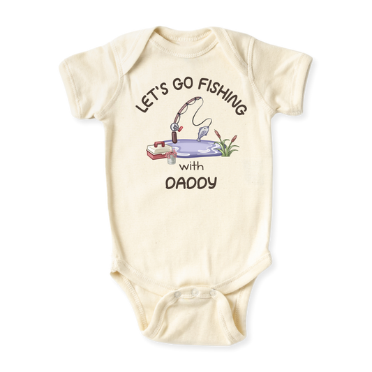 Let's Go Fishing with Daddy Shirt – Baby Bodysuit, Toddler, Kids & Adult Matching Fishing Outfit