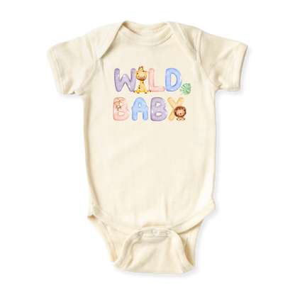 Wild Baby Baby Bodysuit, Kids & Toddler T-Shirt – Safari Cute Animals Baby Clothes for Boys Girls