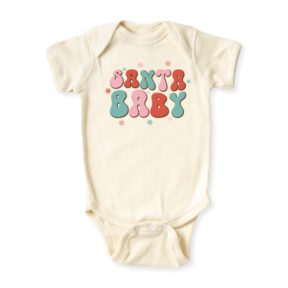 baby onesie onsie clothes girl boy funny newborn gifts outfit toddler infant apparel shirt baby shower kids unisex bodysuit little cute cool clothing christmas crew xmas merry and bright sisters siblings santa claus