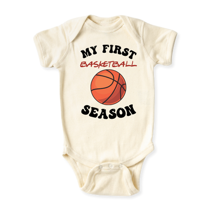 baby onesie onsie clothes girl boy funny newborn gifts outfit toddler infant apparel shirt baby shower kids unisex bodysuit little cute cool clothing my 1st basketball season basketball fan baskeball lover sport i love basketball