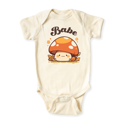 Babe Mushroom cute Baby onesie newborn onsie baby shower gift Fall Halloween Autumn baby girl toddler kids shirt tee tshirt unisex bodysuit pregnancy announcement baby surprise baby reveal christmas gift ideas mothers day birthday outfit