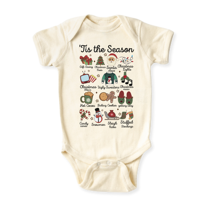 Tis The Season Tshirt Christmas Baby Bodysuit, Kids & Toddler T-Shirt – Christmas Outfit