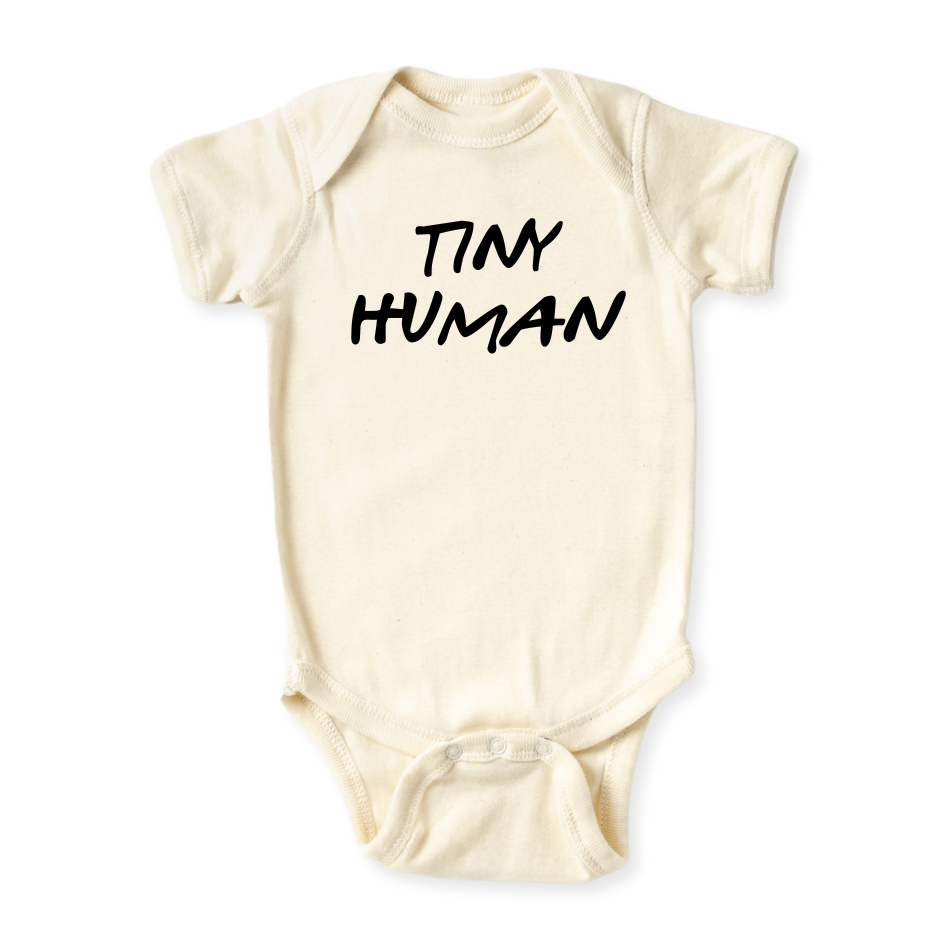 Tiny Human Cute Baby Bodysuit Funny Tshirt for Kids Toddler Tee Funny Baby Gift, Newborn Outfit