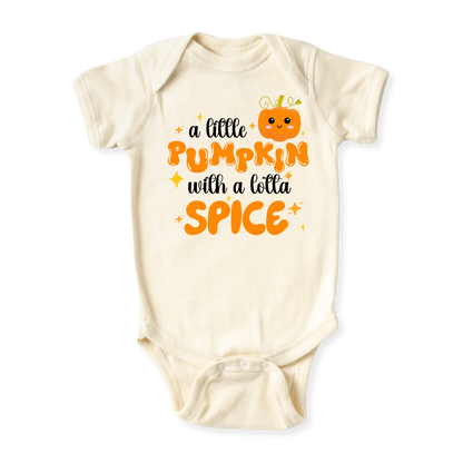 A Little Pumpkin with a Lotta Spice Cute Fall Baby Bodysuit, Toddler & Kids T-Shirt – Cute Pumpkin Outfit