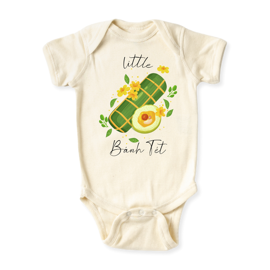 baby onesie onsie clothes girl boy funny newborn gifts outfit toddler infant apparel shirt baby shower kids unisex bodysuit little cute cool clothing lunar new year vietnamese baby viet Tet Ta Banh Tet sticky rice