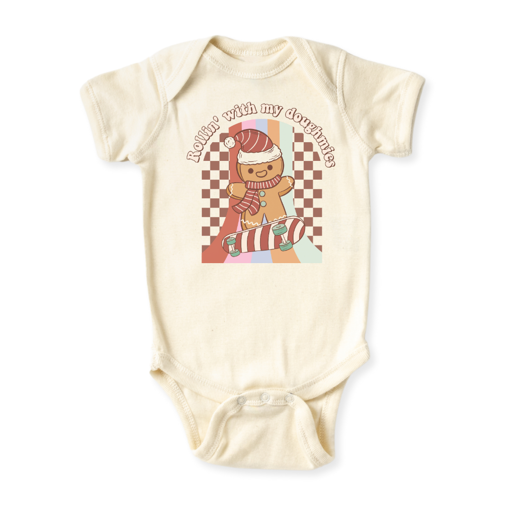 Doughmies Tshirt Christmas Baby Bodysuit, Kids & Toddler T-Shirt – Funny Xmas Outfit