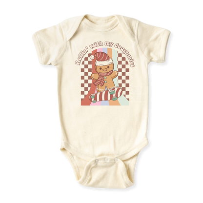Doughmies Tshirt Christmas Baby Bodysuit, Kids & Toddler T-Shirt – Funny Xmas Outfit