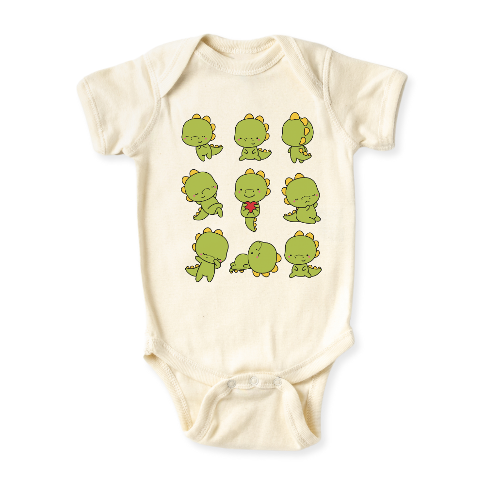 Cute Dinosaurs Baby Bodysuit Toddler & Kids T-Shirt, Dino Baby Clothes, Dino Shirt for Boys
