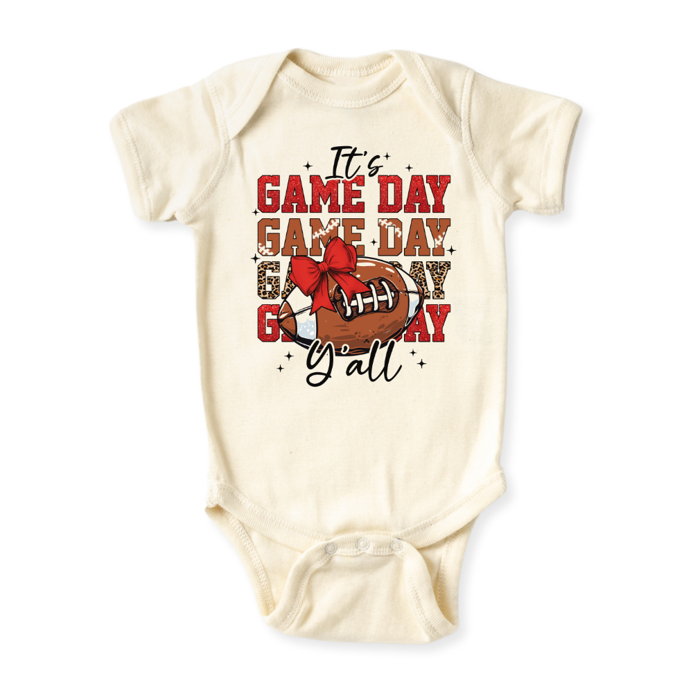 It's Game Day Y'all Football Baby Bodysuit Toddler & Kids T-Shirt, Football Outfit Game Day Family Tshirt