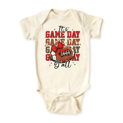 It's Game Day Y'all Football Baby Bodysuit Toddler & Kids T-Shirt, Football Outfit Game Day Family Tshirt