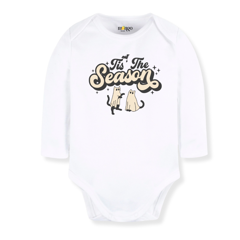Tis the Season Cat Halloween Baby Bodysuit Funny Tshirt for Kids Toddler Tee Cat Gift for Baby Clothes