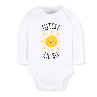 Cutest Lil Sis Baby Bodysuit, Sister Matching Tee