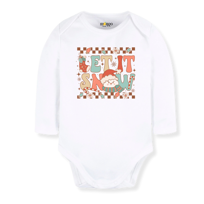 Let is Snow Christmas Baby Bodysuit Cute Tshirt for Kids Toddler Tee Christmas Gift for Baby Clothes