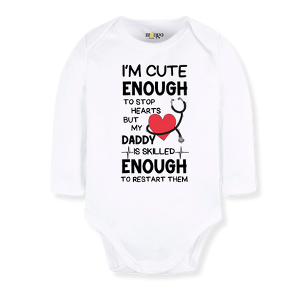baby onesie onsie clothes girl boy funny newborn gifts outfit toddler infant jersey apparel daddy shirt baby shower kids unisex bodysuit little cute cool clothing mommy cotton newborn name neutral personalized Heart Surgeon Doctor