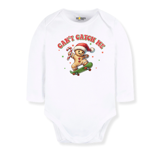 baby onesie onsie clothes girl boy funny newborn gifts outfit toddler infant apparel shirt baby shower kids unisex bodysuit little cute cool clothing christmas xmas merry and bright gingerbread man cookie skater