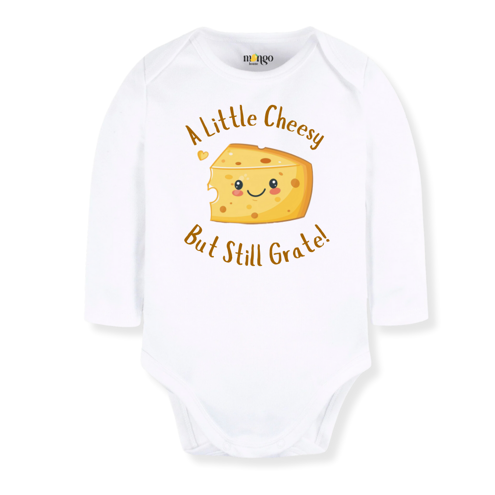 A Little Cheesy Baby Bodysuit, Kids & Toddler T-Shirt – Cute Cheese Outfit Gouda Cheddar