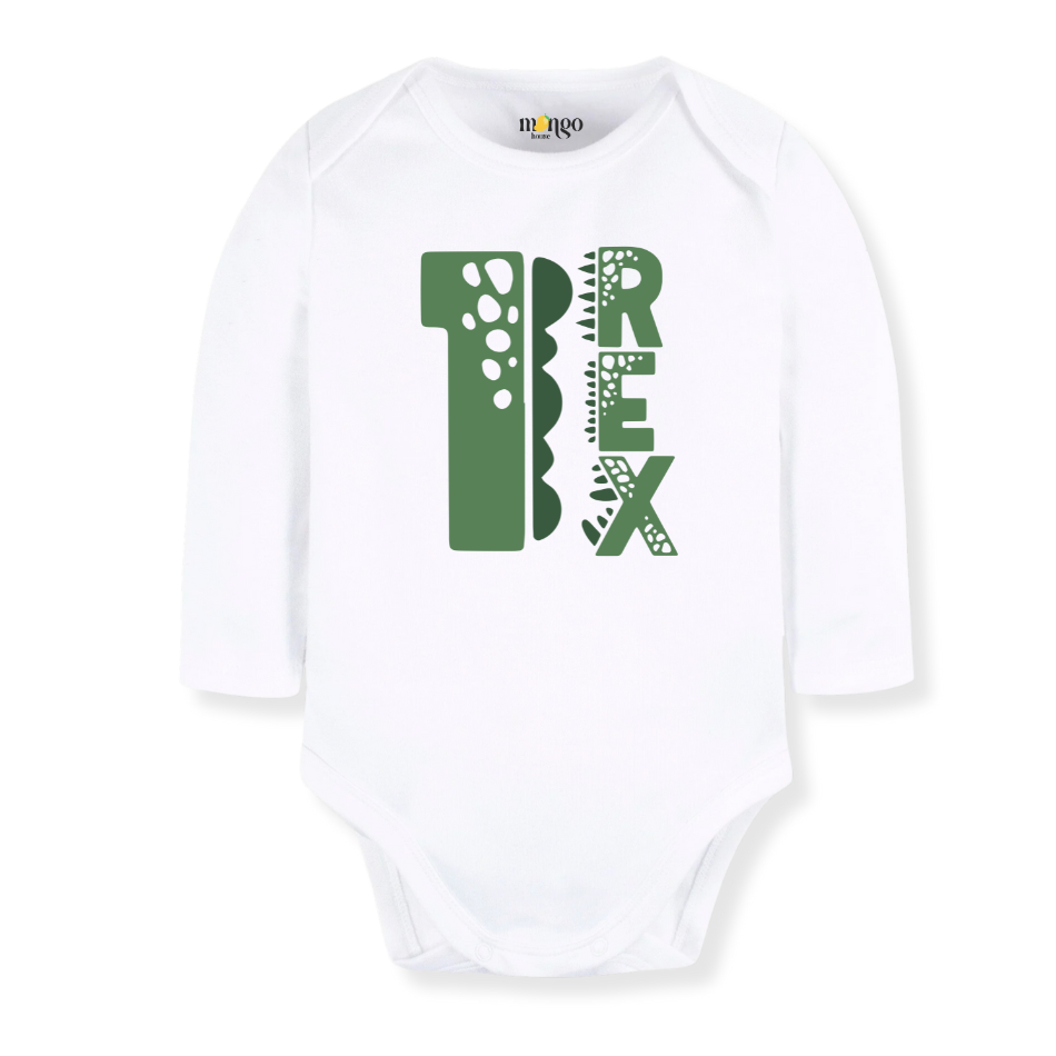 One Rex Brithday Baby Bodysuit Tshirt for Kids, 2nd Birthday Outfit for Boys Shirt, Dinosaur Tshirt T-Rex
