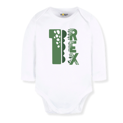 One Rex Brithday Baby Bodysuit Tshirt for Kids, 2nd Birthday Outfit for Boys Shirt, Dinosaur Tshirt T-Rex