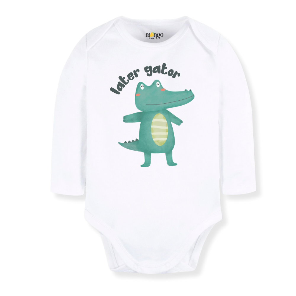 Later Gator Baby Bodysuit, Kids & Toddler T-Shirt – Funny Alligator Animals Baby Clothes for Boys Girls