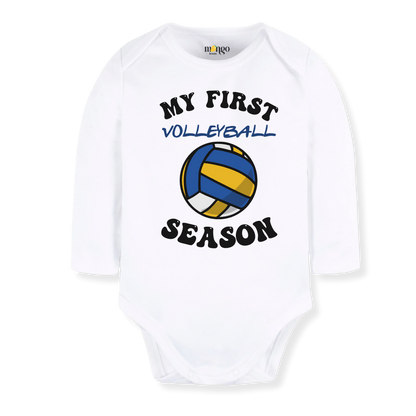 My First Volleyball Season Baby Bodysuit, Kids & Toddler T-Shirt – Sport Baby Gift for Volleyball Fans